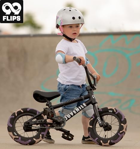 99FLIPS Knee Pads for Kids 3-12 Years [6pc] - Skating Protective Gear