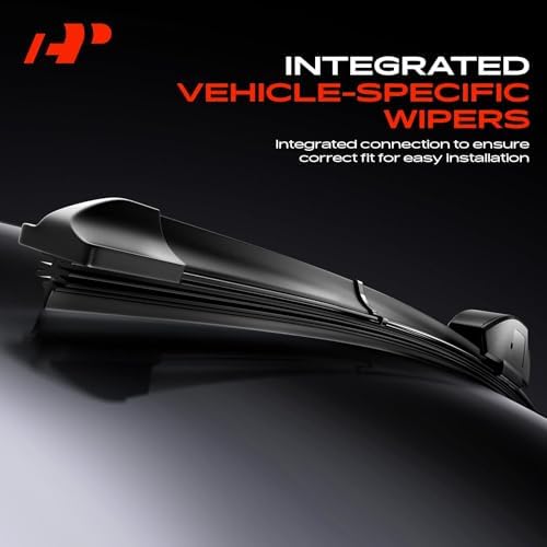 A-Premium 28"+14"+13" Windshield Wiper Blades with Wear Indicator & Towel