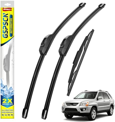 GSPSCN Windshield Wiper Blades for Kia Sportage 2005-2010 (Pack of 3)