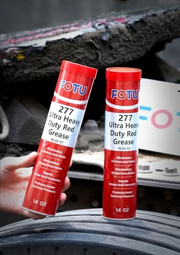 FOTU 277 Ultra Heavy‑Duty Red Grease Tube,10‑Pack 14oz Wheel Bearing Grease