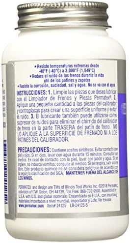 Permatex 24125 Ceramic Extreme Brake Parts Lubricant, 8 oz., Pack of 1 & 09128 Copper Anti-Seize Lubricant, 8 oz.