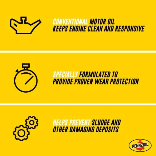 Pennzoil 10W-30 Motor Oil, 1-Quart | Conventional | Pack of 2