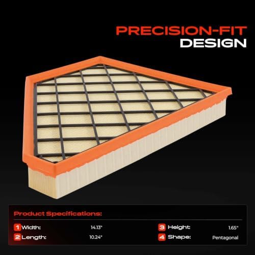 A-Premium Engine Air Filter Compatible with Buick, Cadillac, Chevrolet, GMC