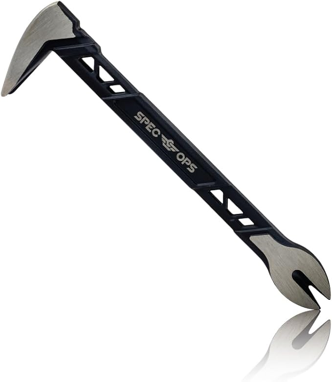 Spec Ops Tools 8" Nail Puller Cats Paw Pry Bar, High-Carbon Steel, 3% Donated to Veterans,