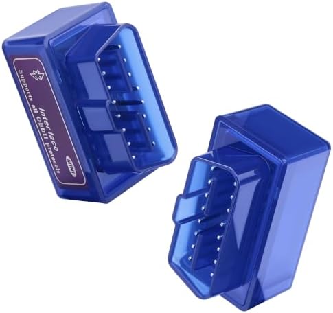 OBD2 Scanner Bluetooth Car Code Reader for Dual-OS 2PCS Blue