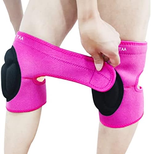 Plus Size Knee Pads for Women Cleaning, Adjustable EVA Foam, Pink XL,1 Pair
