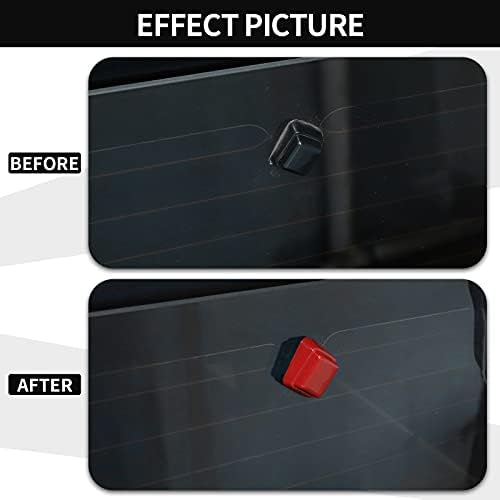 Rear Tail Door Window Hinge & Rain Wiper Nozzle Decorative Cover Fit for 2018-2026 Jeep Wrangler JL JLU(Red)
