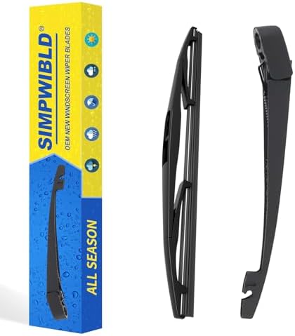 SIMPWIBLD Replacement for 2004-2016 Nissan Murano/2009-2015 Nissan Cube Rear Windshield Wiper Blade Arm Set, Easy to Install (set of 2)