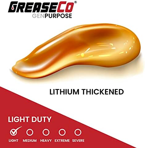General Purpose Lithium Grease Tube (10-Pack Case of Cartridges) Lithium NLGI 2 EP for Grease Gun | Tractor | Automotive | CV Ball Joint | Mower | High Temp | Door Tracks | Amber | GenPurpose