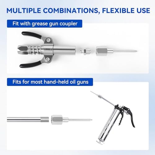 Grease Gun Coupler Kit, 90 Degree Adapter, 9-Piece