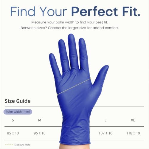 BEASTEK Nitrile Exam Gloves 4Mil Powder-Free Medical Disposable Blue Violet