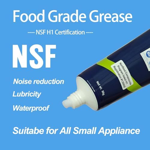 BX Food Grade Grease 2.8 oz 2 Pack – Water-Resistant Lubricant for Food Machinery, Ice Cream Makers, Kitchen Appliances, Plumbing Valves & O-Rings (-15°C to 100°C)