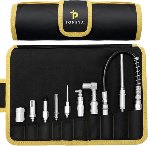 9 PCS Grease Gun Couplers, Quick Connect Greasing Accessory Kit