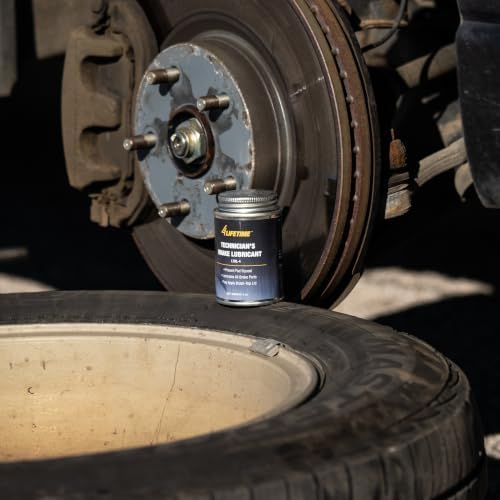 4LIFETIMELINES Technician's Grade Brake Lubricant - Rust and Corrosion Protection - Silences Squeaks - Mess-Free Application with Brush Top Can - 4 oz