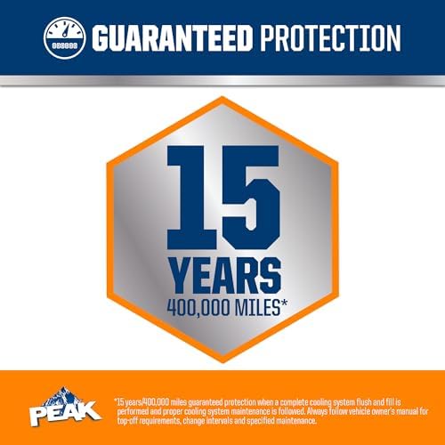 PEAK OET Extended Life Orange 50/50 Prediluted Antifreeze/Coolant for North American Vehicles, 1 Gal.