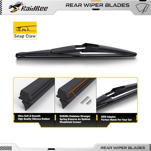 Rear Wiper Blade 12 inch, OEM Replacement for Nissan Rouge 2008-2025 Qashqai 17-23 Pathfinder 13-19 Kicks 18-24 Juke 11-17 Jeep Wrangler 07-18 +More Rear Windshield Wiper(H301/12-J)