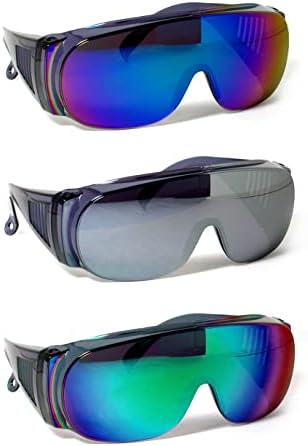 Calabria Fit Over Safety Glasses | Polarized Sunglasses Over Glasses | Wrap Around Anti-Fog | Scratch Resistant | Unisex