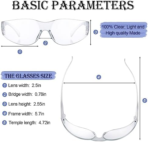 Yunsailing 100 Pack Safety Glasses Bulk