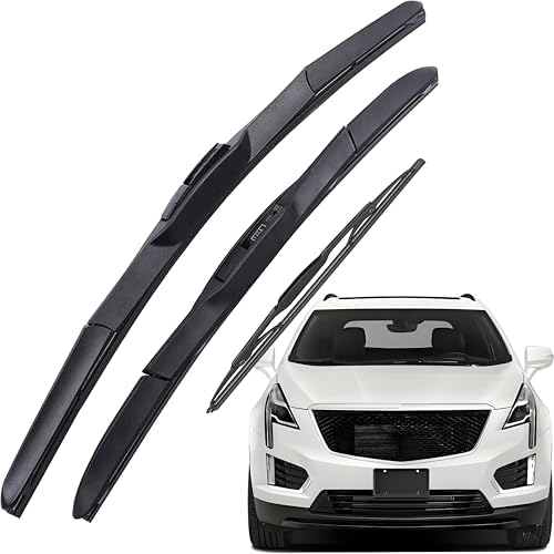 Windshield Wipers Replacement for Cadillac XT6 XT5 XT4 2024 2023 2022 2021 2020 2019 2018 2017 2016 Original Equipment Wiper Blades 24"+20"+12"Rear Wiper(Set of 3)