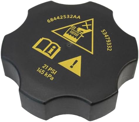 Radiator Coolant Reservoir Recovery Cap 68442532AA for 2013-2021 Ram 1500 2500 3500 4500 5500 for Chrysler for Dodge for Jeep Compass Cherokee Renegade Grand Cherokee Durango, More