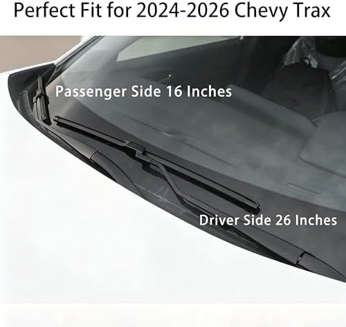 Windshield Wiper Blades Set for 2024 2025 2026 Chevrolet Chevy Trax - Driver and Passenger Side Replacement