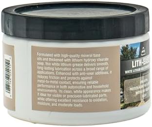 AGS Lith-Ease White Lithium Grease, 16 oz Tub, All Weather Performance, Long Lasting Heavy Duty Lubricant, Water and Heat Resistant, Protects Against Rust and Corrosion (Pack of 3)