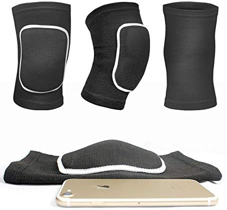 JUMISEE Kids Knee Pad, Anti-Slip Padded Sponge Knee Brace Breathable Flexible Elastic Knee Support for Football Volleyball Dance Skating Basketball Sports