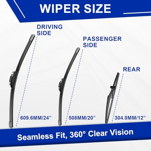 KAIYI 3 Windshield wipers Compatible with Toyota 4Runner 2010-2024