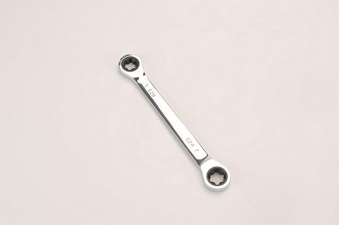 FLZOSPER E-Torx Double Box Ratcheting Wrench, E20x E24，Heavy Duty CR-V Box Ratchet Gear Spanner