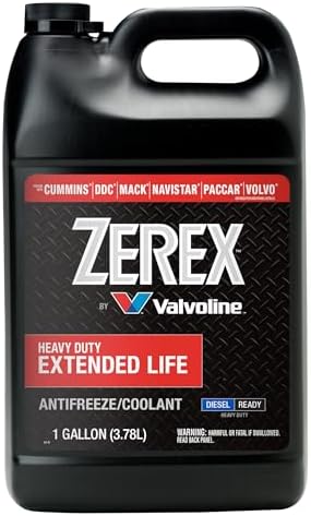 Zerex Extended Life Red Heavy Duty (HD) Concentrate Antifreeze/Coolant 1 GA, Case of 6