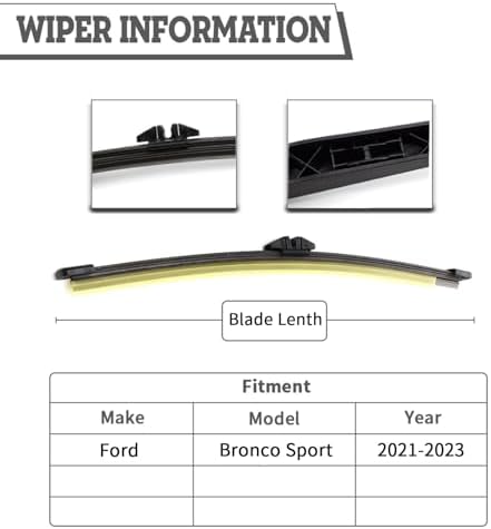 Rear Wiper Blade Replacement for Ford Bronco Sport (CX430) 2021-2024