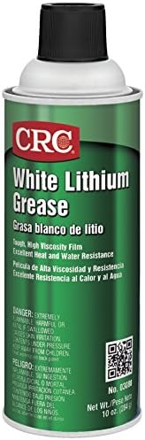 CRC 03080CS CRC White Lithium grease 10 WT oz, 16 fl. oz., Aerosol (Pack of 12),Off/White