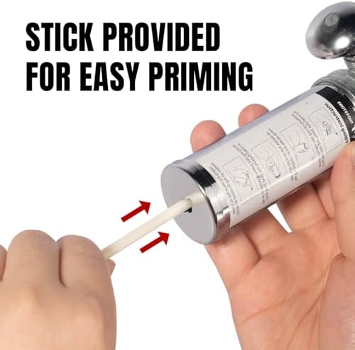 Thorstone 3oz Mini Grease Gun, Push-Type One Hand Design with Needle Nozzle