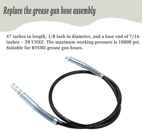 47" Grease Gun Hose for RYOBI P3410 & P163 18-Volt Grease Gun