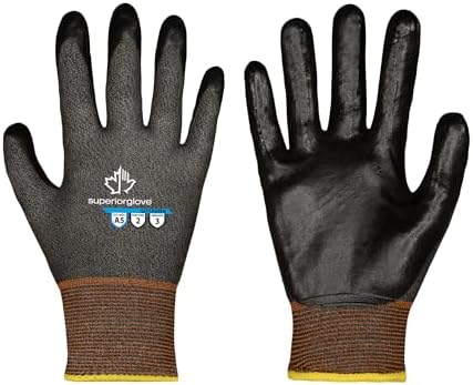 Superior Glove Cut Resistant Work Gloves with Ultra-Thin Touchscreen Friendly Palm Coating - S21TAXRFN (12 Pairs)