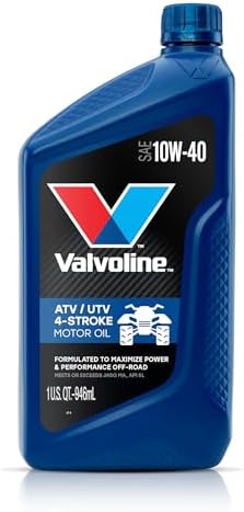 Valvoline 4-Stroke ATV/UTV SAE 10W-40 Motor Oil 1 QT, Case of 6