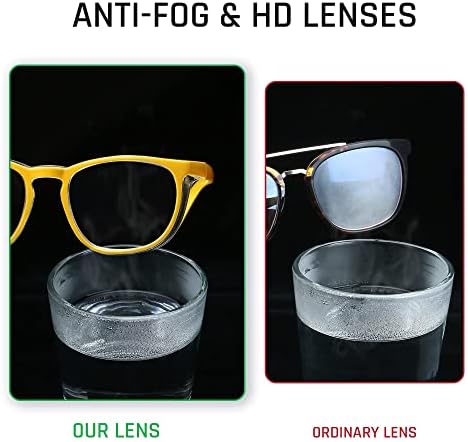 MORK&SUKY Safety Glasses, Stylish Goggles With No Fog Lense, Alternatives To Regular Protective Eyewear For Lab and Nursing.