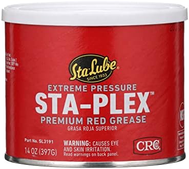 Sta-Lube Sta-Plex Extreme Pressure - 14-Ounce Can Premium Red Grease, 3191