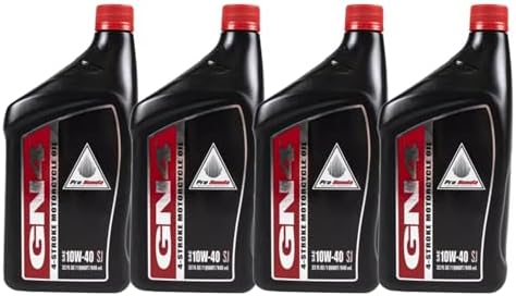 Set of 4 - Genuine Honda GN4 4-Stroke Motorcycle Oil - 10W-40 SJ - Fits Honda & Other Motorcycles