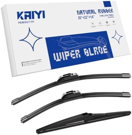 KAIYI 3 Pack Windshield Wipers Compatible with Lexus RX350 2007-2009