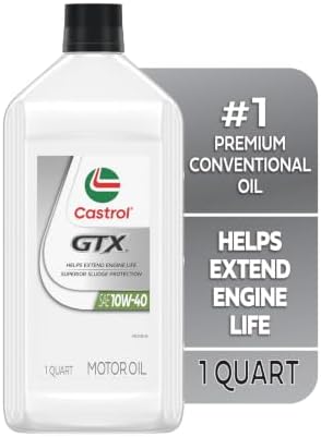 Castrol GTX 10W-40 Conventional Motor Oil, 1 Quart, Pack of 6