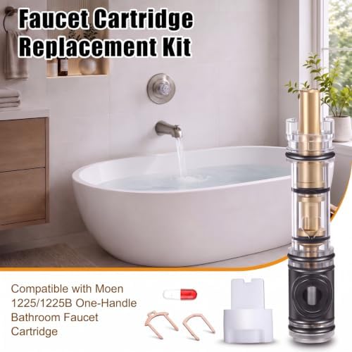 8 Pack Shower Cartridge Compatible with Moen 1225 1225B, Brass