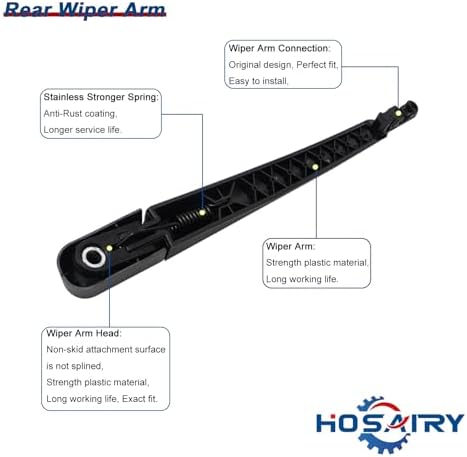 Rear Wiper Arm Blade Set 98811-1H000 for Hyundai Tucson 2010-2015, for Kia Sportage 2011-2016 Back Windshield Wiper Assembly