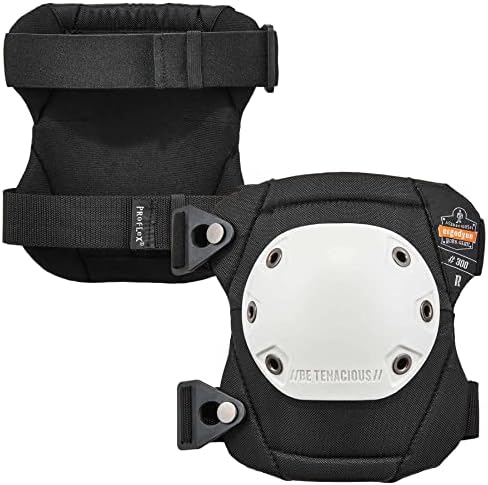 Ergodyne ProFlex 300 Rounded Cap Knee Pads, White Cap