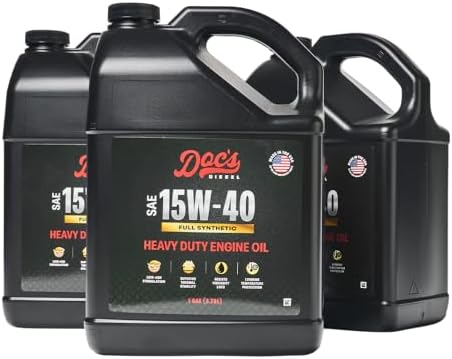 Doc's Diesel 15W-40 Full Synthetic Heavy Duty Oil, CK-4 High Heat, 3 Gal