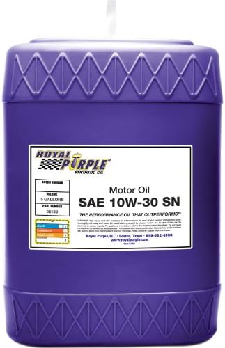 Royal Purple 05130 API-Licensed SAE 10W-30 High Performance Synthetic Motor Oil - 5 Gallon