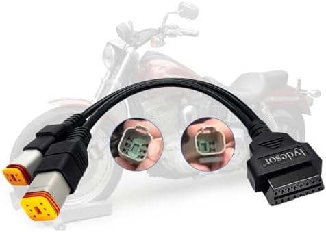 Obd2 Cable for Harley 4pin+6pin 2 in 1 Motorcycle OBD Adapter Cable