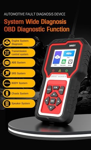 M601 OBD2 Scanner for BMW Code Reader, Multi-System Diagnostic Scan Tool for Engine, I/M Readiness, Transmission, ABS, SRS, Body, Chasis, Speaker System & More
