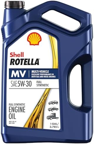 Shell Rotella 550046251 T6 Full Synthetic Multi-Vehicle 5W-30 Diesel Engine Oil (1-Gallon, Single Pack)