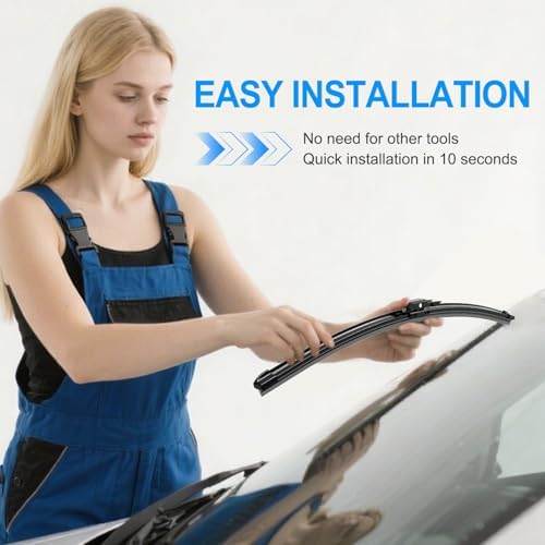 CJPPPZIW® Windshield Wipers-26"+22"+11" Replacement for 2011-2023 Ford Explorer/2013-2023 Police Interceptor Utility OEM Quality Premium All-Season Front Rear Wiper Blades (Pack of 3)